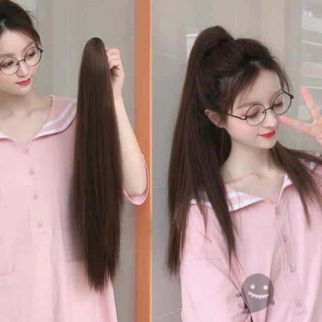 ⭐️ Hình Thật ⭐️ Ngoạm Thẳng Tóc Giả Dài Chất Tơ Cao Cấp