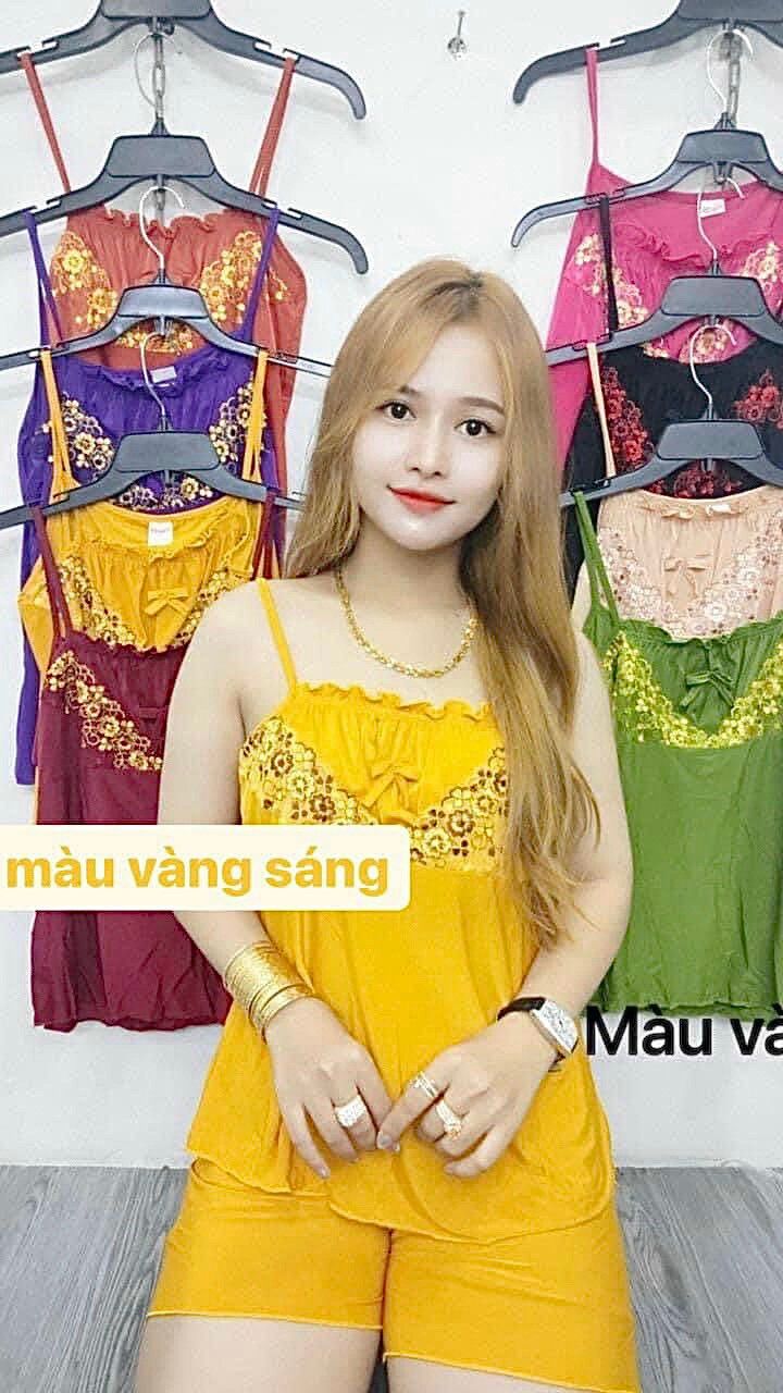 Bộ đùi thun lạnh 2 dây nhí cổ nhún