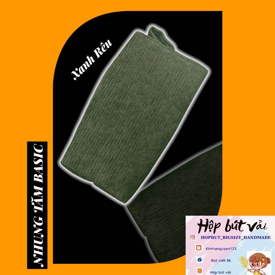 hộp bút vải nhung tăm