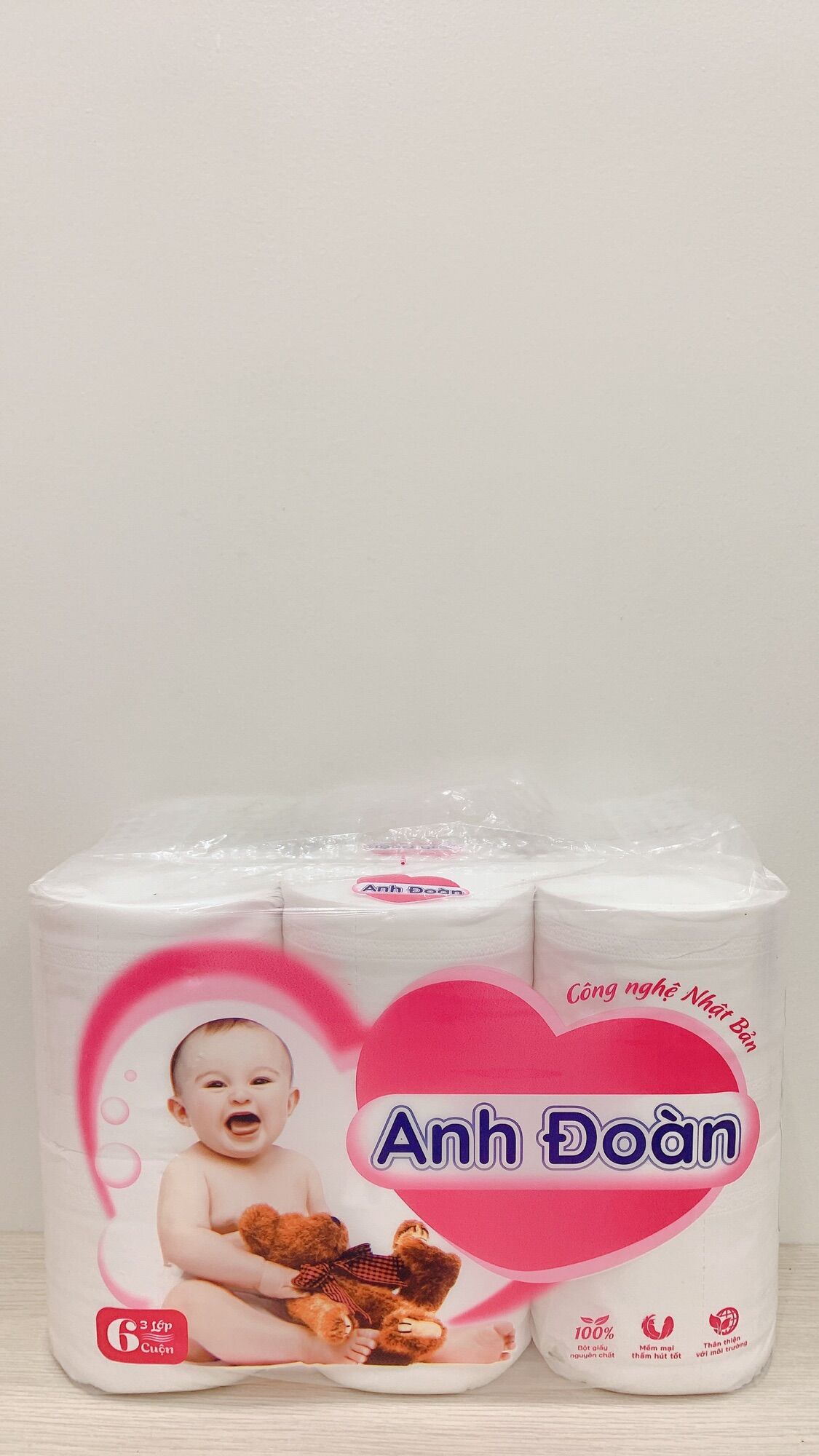 Giấy vệ sinh cao cấp Anh Đoàn 6 cuộn
