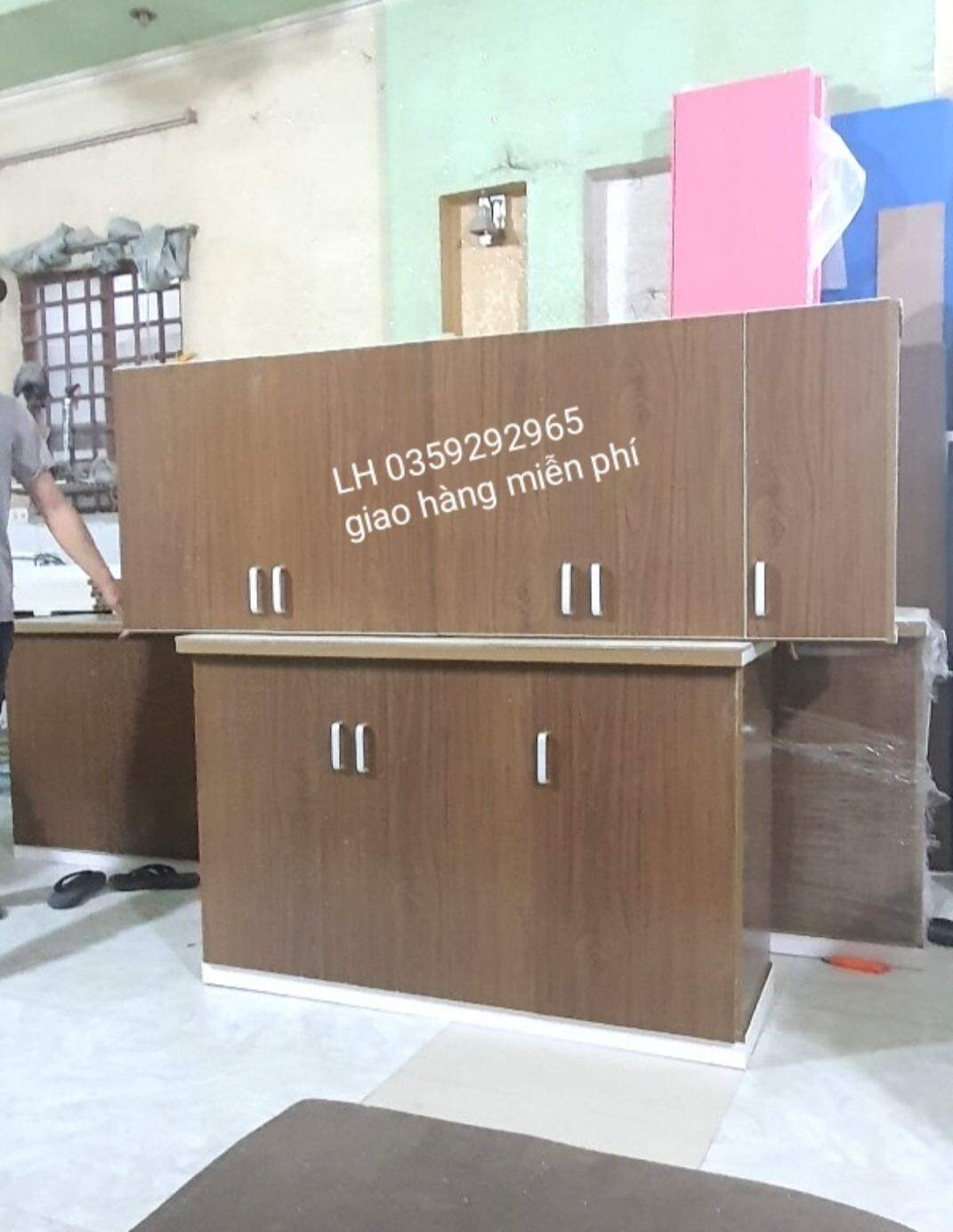 tủ bếp mini nhựa đài Loan dán mặt gạch