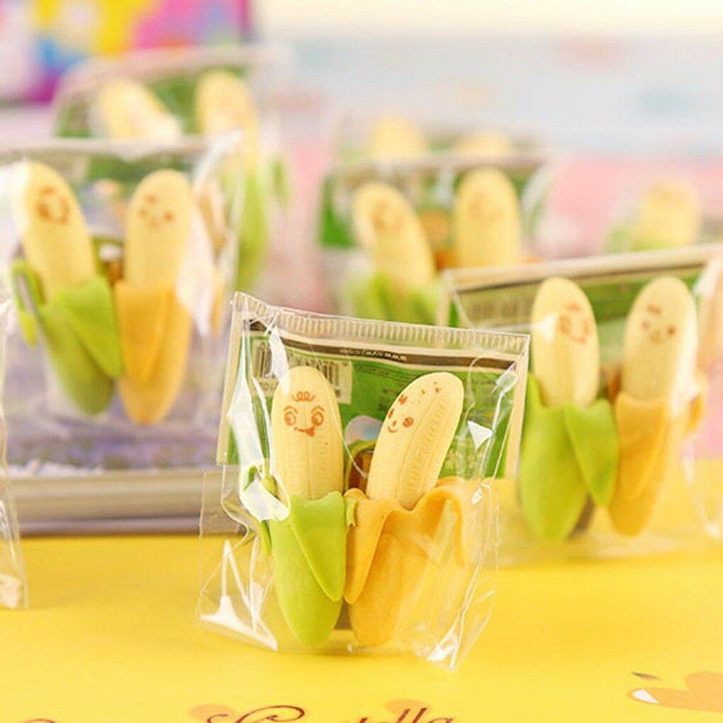 1 set (gồm 2 cái) gôm (tẩy) hình quả chuối vui vẻ