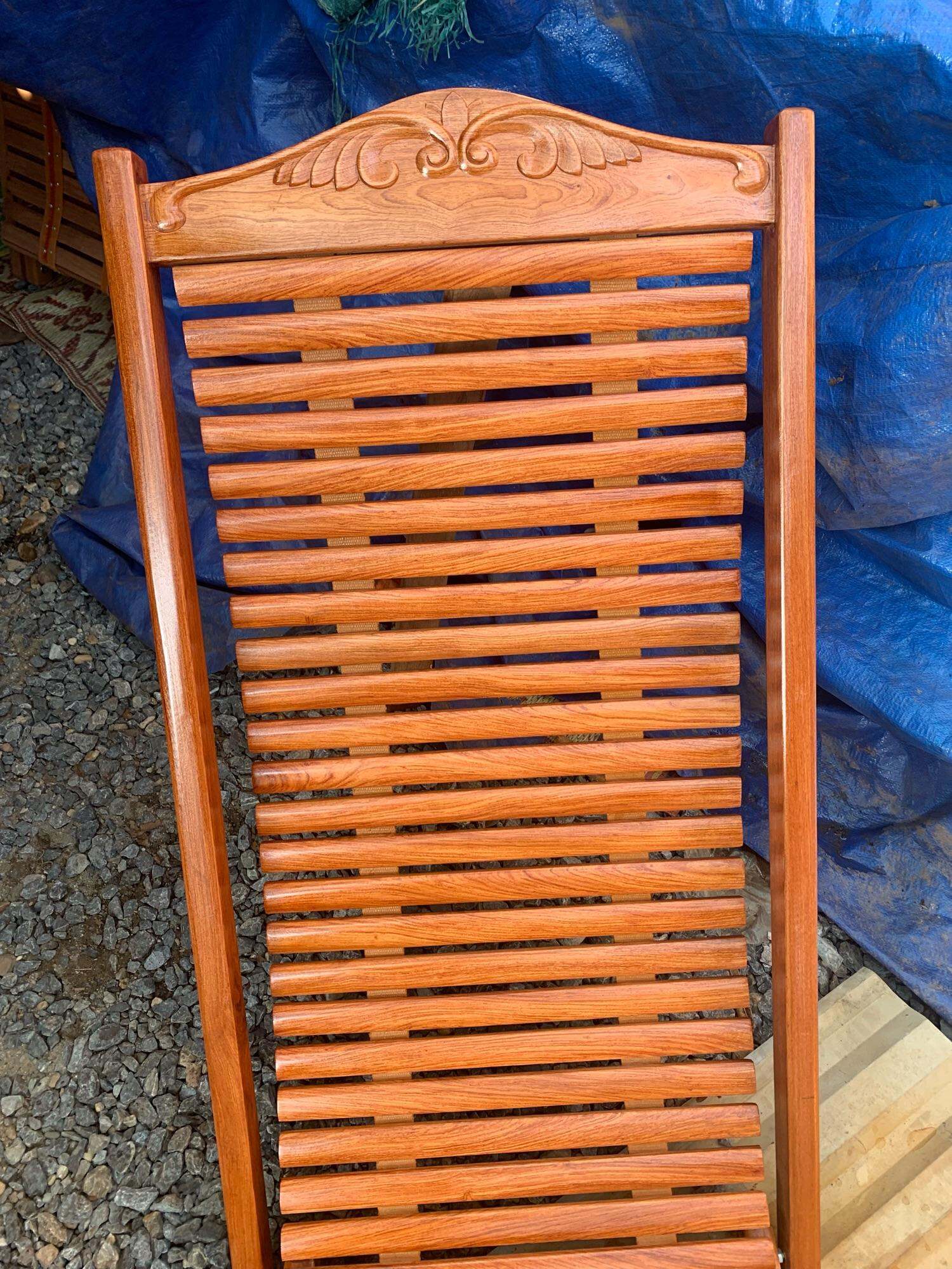 Ghế lười gỗ hương đá 2 dây