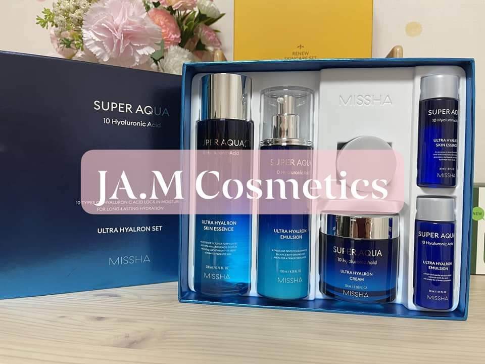 Bộ Dưỡng Da Missha Super Aqua 10 Hyaluronic Acid Ultra Hyalron Set