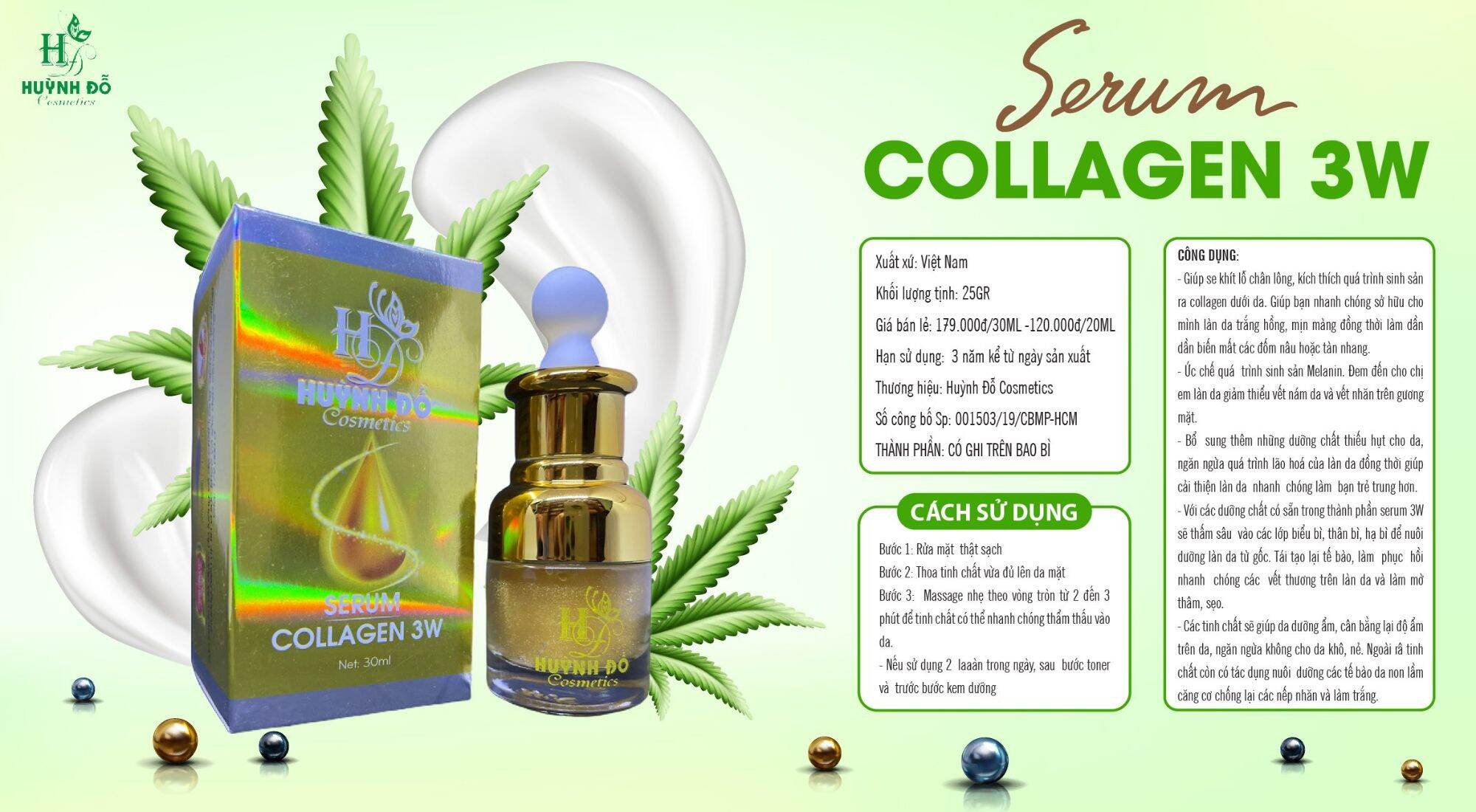 Serum collagen 3W Huỳnh Đỗ