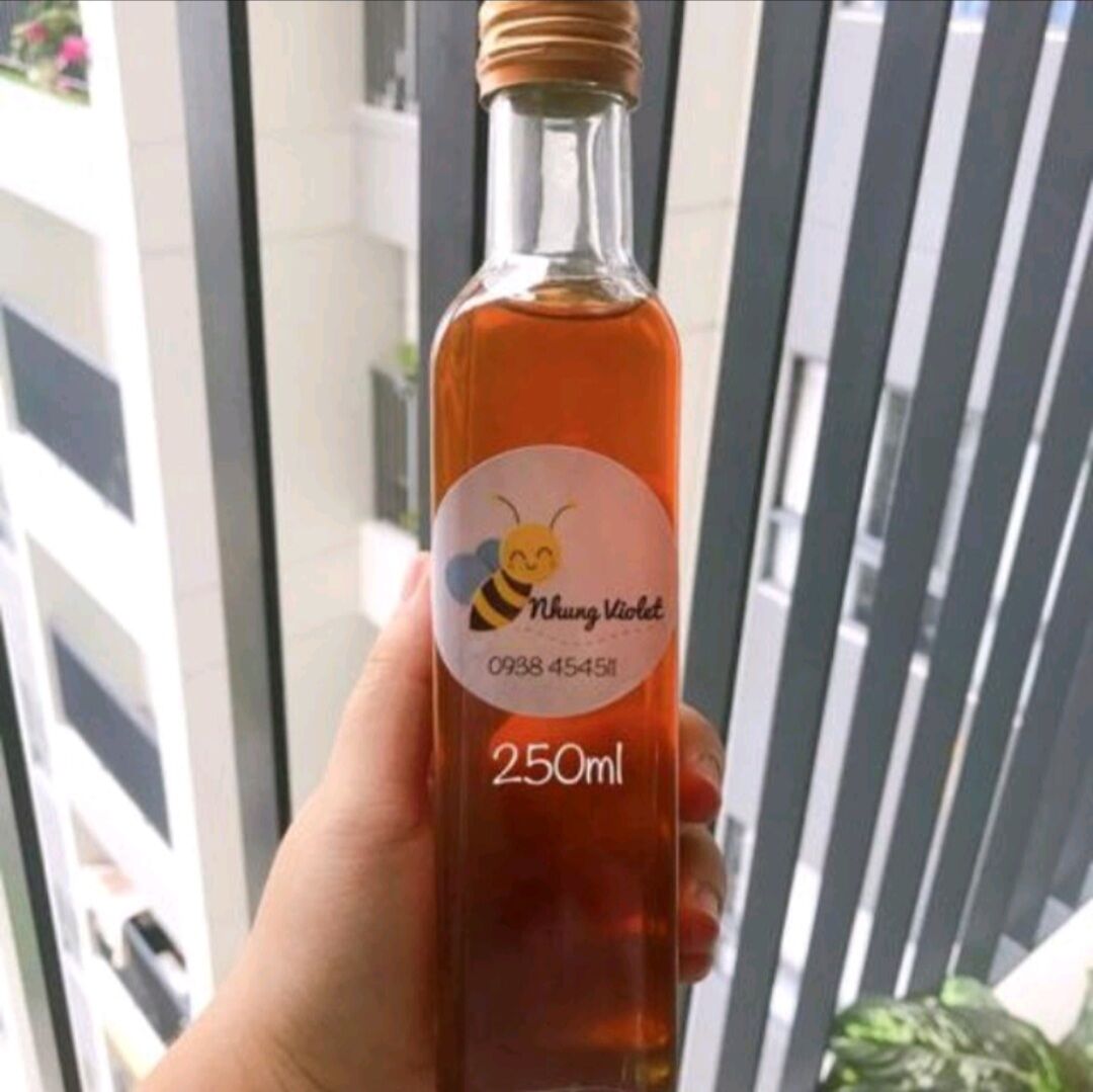 Chai thủy tinh Vuông 250ml Nắp nhôm
