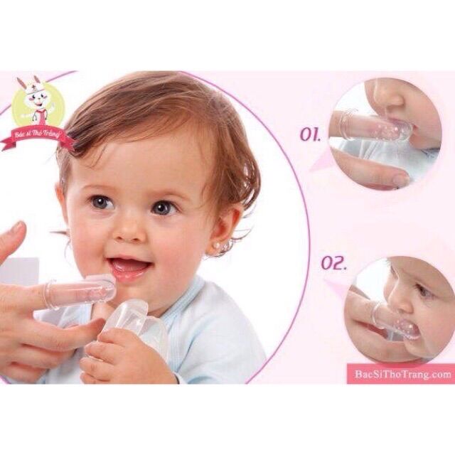 Dụng cụ rơ lưỡi, vệ sinh răng miệng cho bé