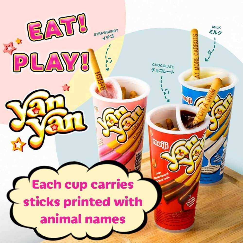 (5 Vị) Bánh Que Chấm Kem Yan Yan Meiji 50g