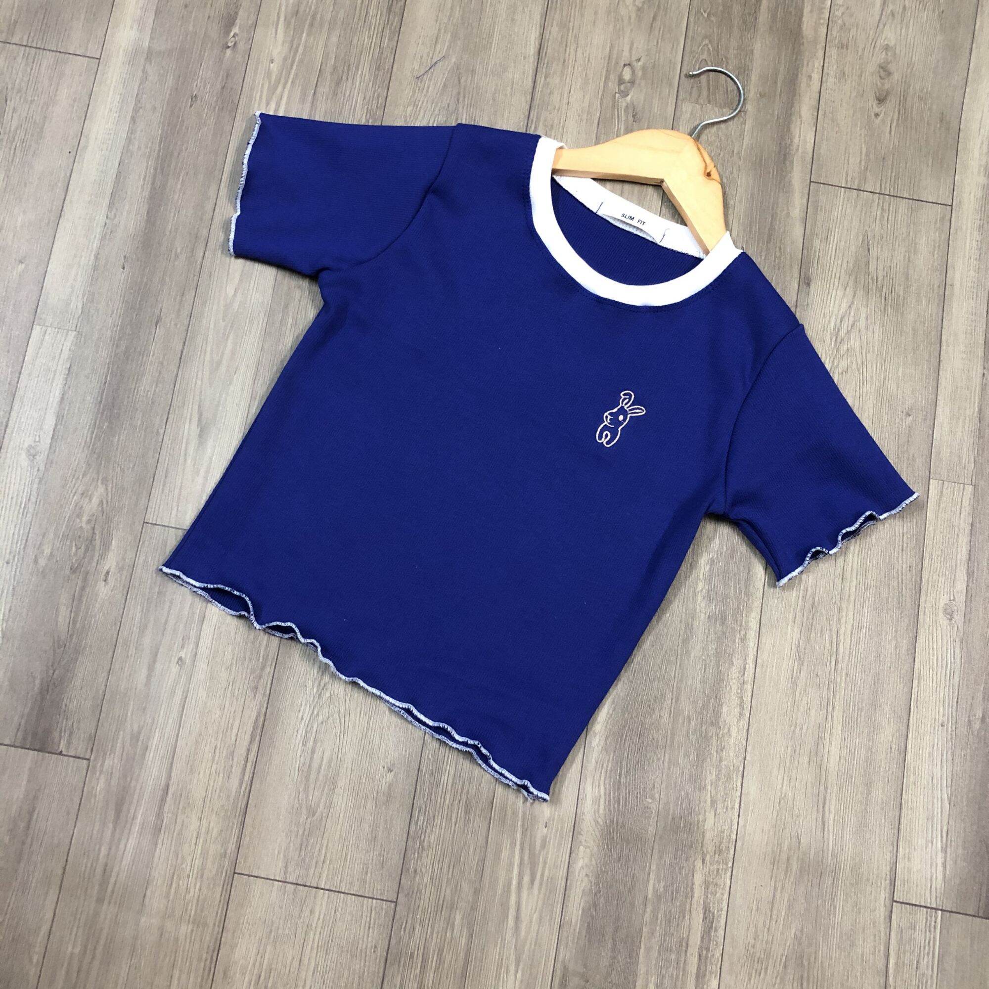 áo croptop phối bo cổ thiêu thỏ