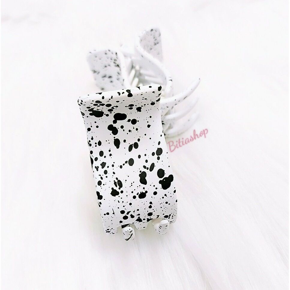 Combo 2 kẹp tóc 5 răng màu bò sữa nhám