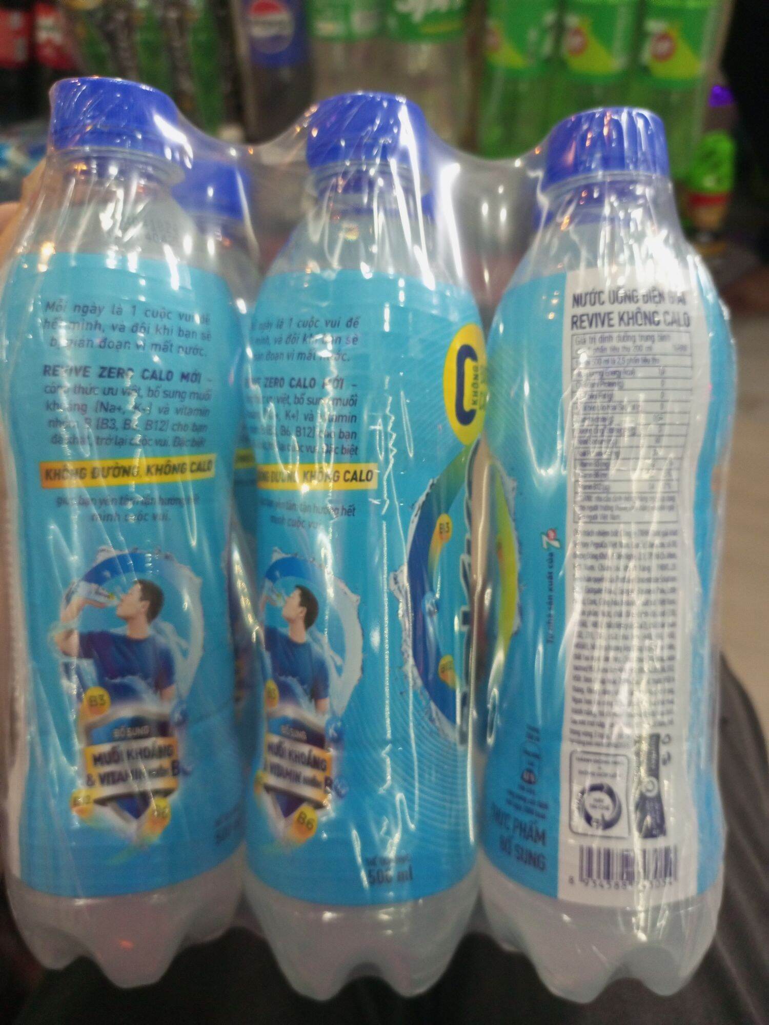 Lốc 6 chai revive zero calo + múôi khóang 500ml