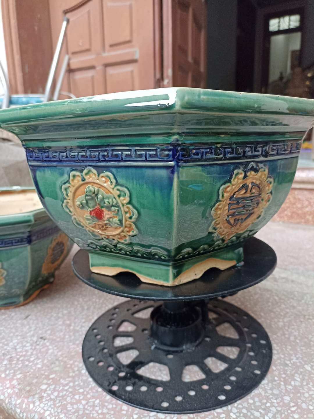 Chậu lục giác đồng nai size 27*15cm