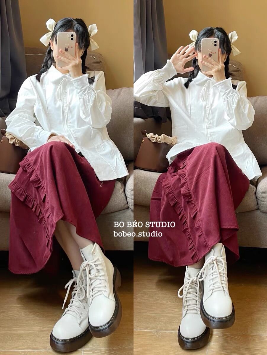 (HÀNG CÓ SẴN - ẢNH THẬT SHOP CHỤP) BASIC LEATHER BOOTS - BỐT ULZZANG CỔ CAO ĐẾ NÂU 4CM