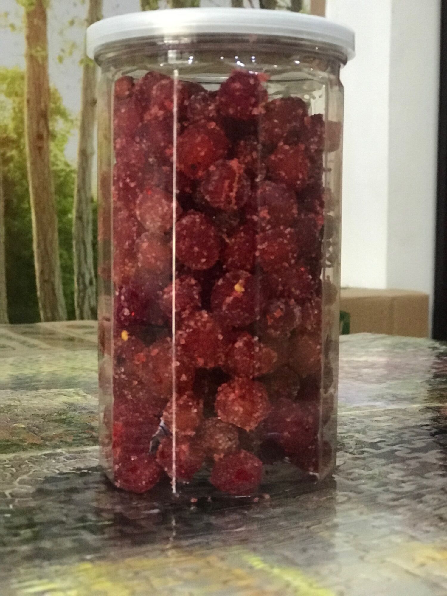 1 lon chùm ruột lắc muối ớt chua cay 500gr