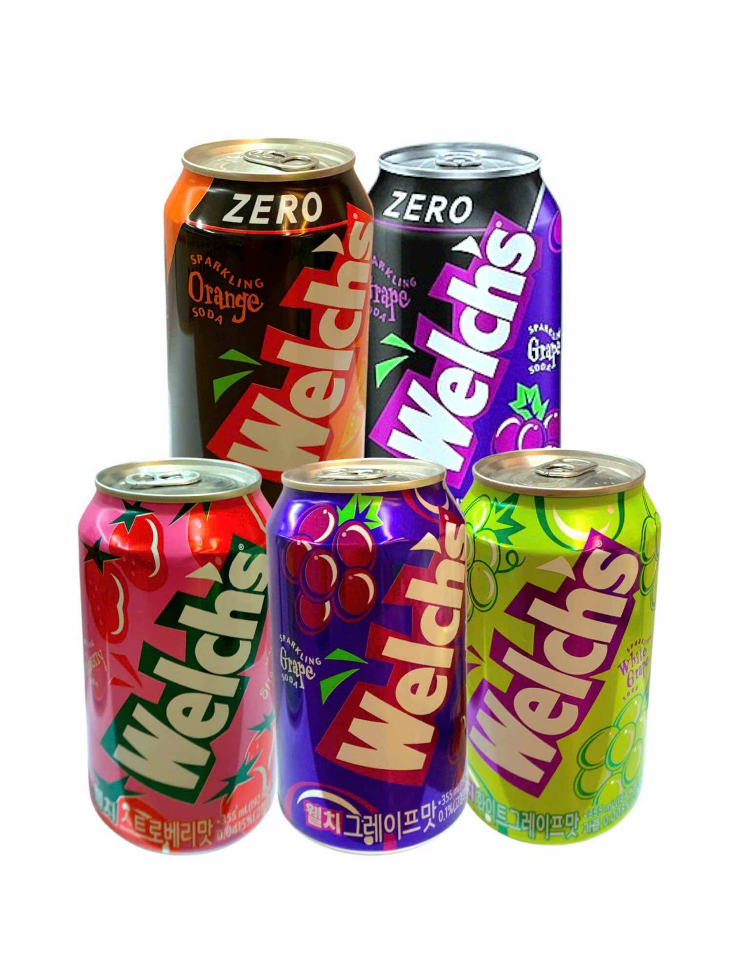 Nước Soda có gas Welchs Hàn Quốc lon 355ml