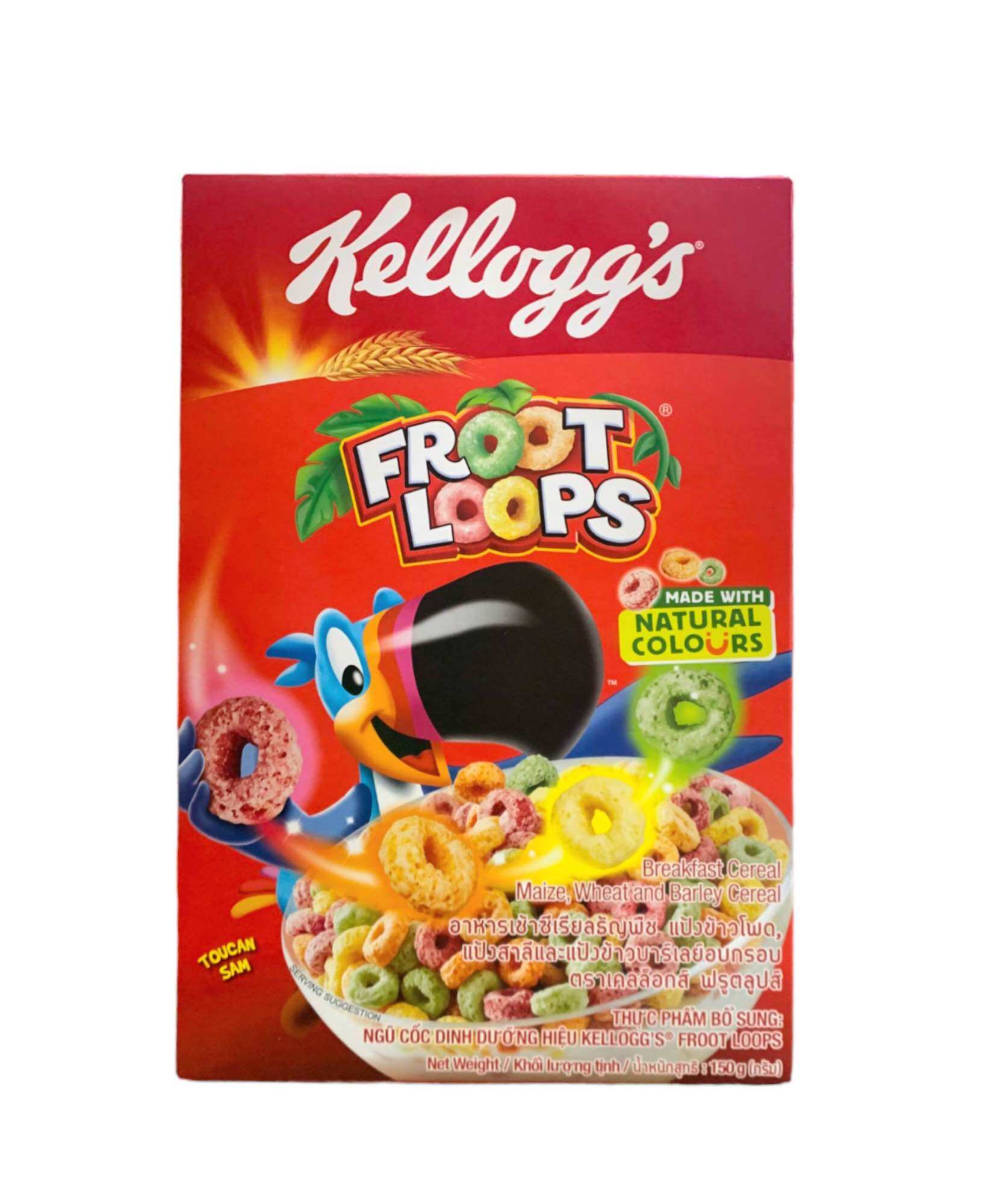 Ngũ cốc cầu vồng ăn sáng Kelloggs Froot Loops hộp 150g