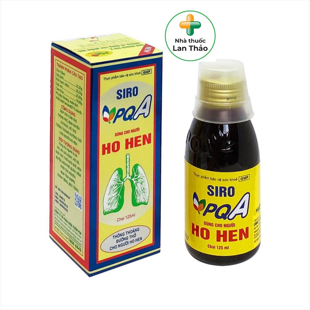 SIRO HO HEN PQA CHAI 125ML HỖ TRỢ CHO BỆNH HEN SUYỄN