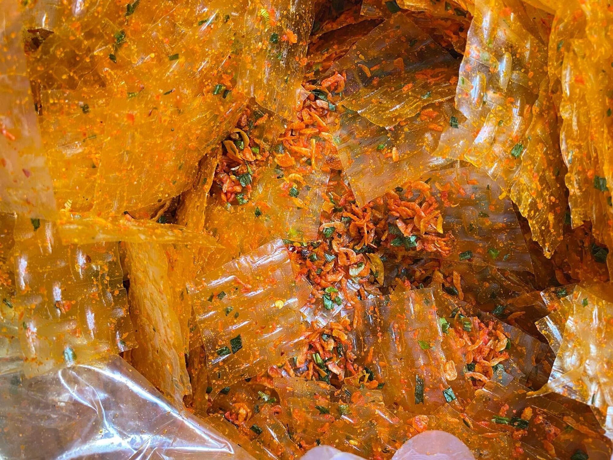 500g Bánh tráng lá vuông thập cẩm LONG AN