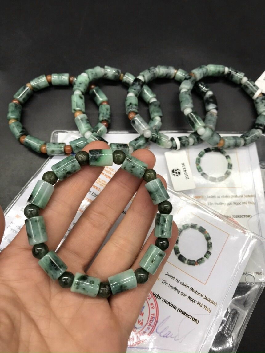Vòng Lu Thống Ngọc Phỉ Thuý Jadeite Type A đã kiểm định