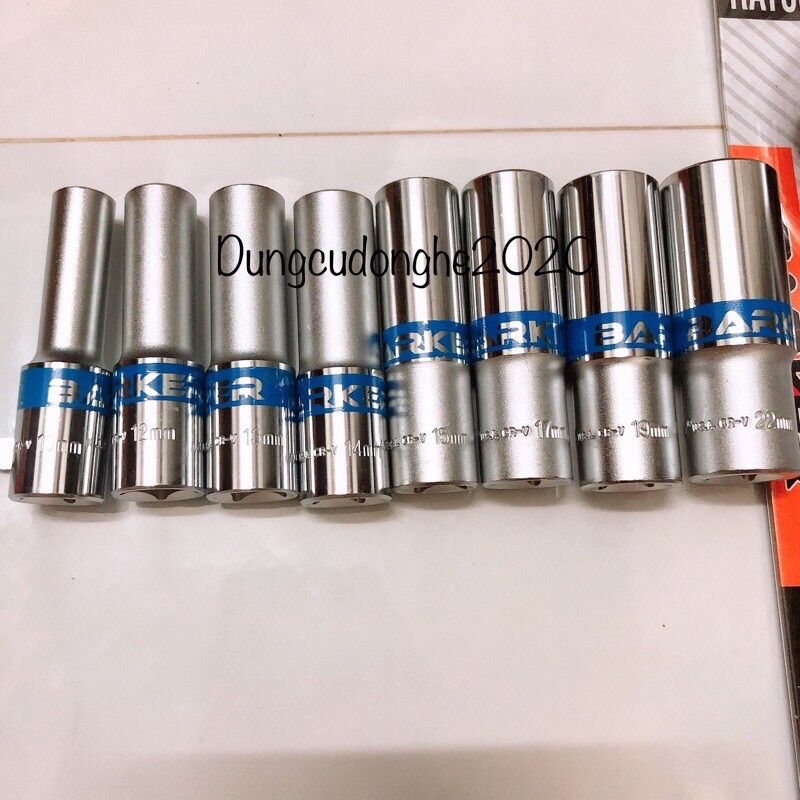 Bộ đầu tuýp, đầu khẩu dài 1/2 barker/top 10,12,13,14,15,17,19,22