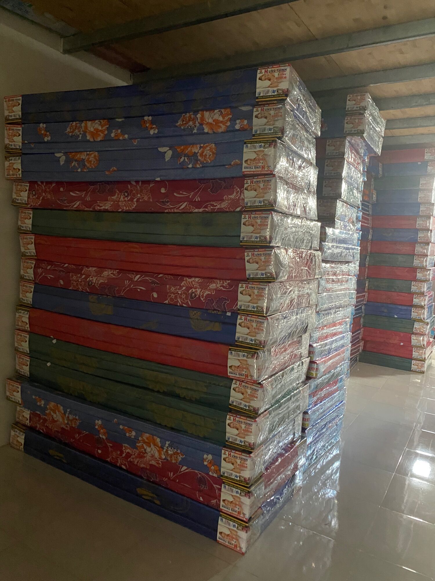 Nệm xếp gấp 3 tấm dày 5cm
