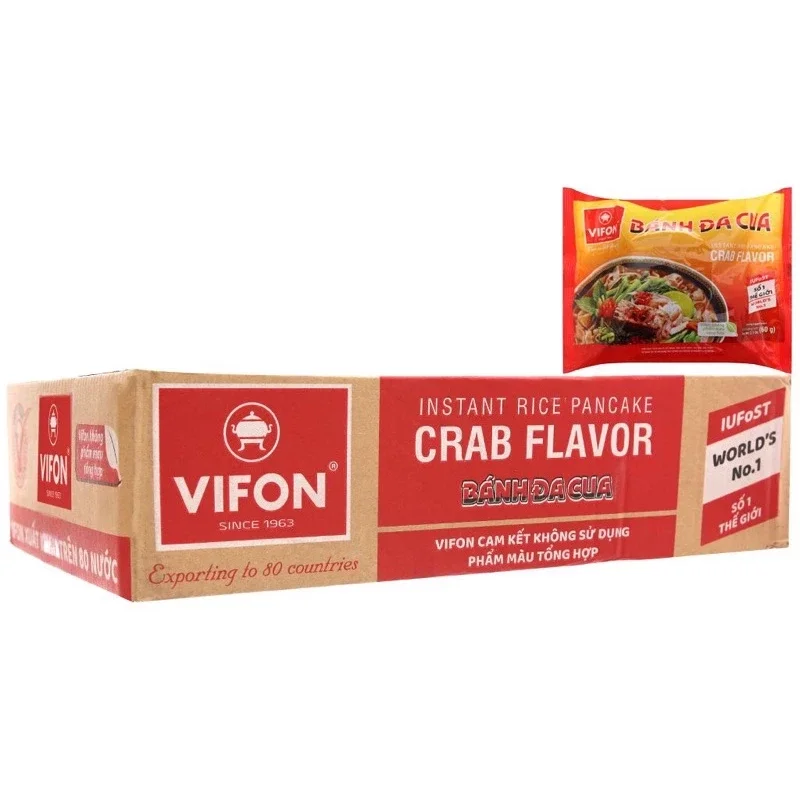 Thùng 30 gói bánh đa cua vifon
