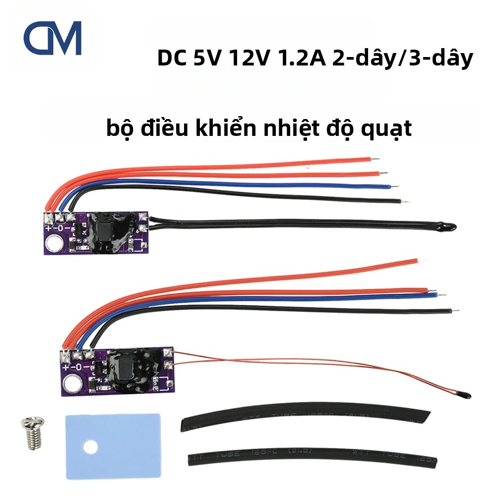 diymore | Bộ Điều Chỉnh Tốc Độ Quạt DC 5V/12V 1.2A 2 Dây/3 Dây Cho Tản Nhiệt CPU Và Bộ Định Tuyến Điều Khiển Nhiệt Độ Tự Động Điều Khiển Điện Áp Thu Nhỏ Giá 160,000 Đồng*Miễn phí vận chuyển