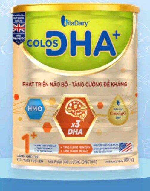 [ Có mã QR tích xu ] Sữa bột Vitadairy Colos DHA 1+ 800g (Date 2026)