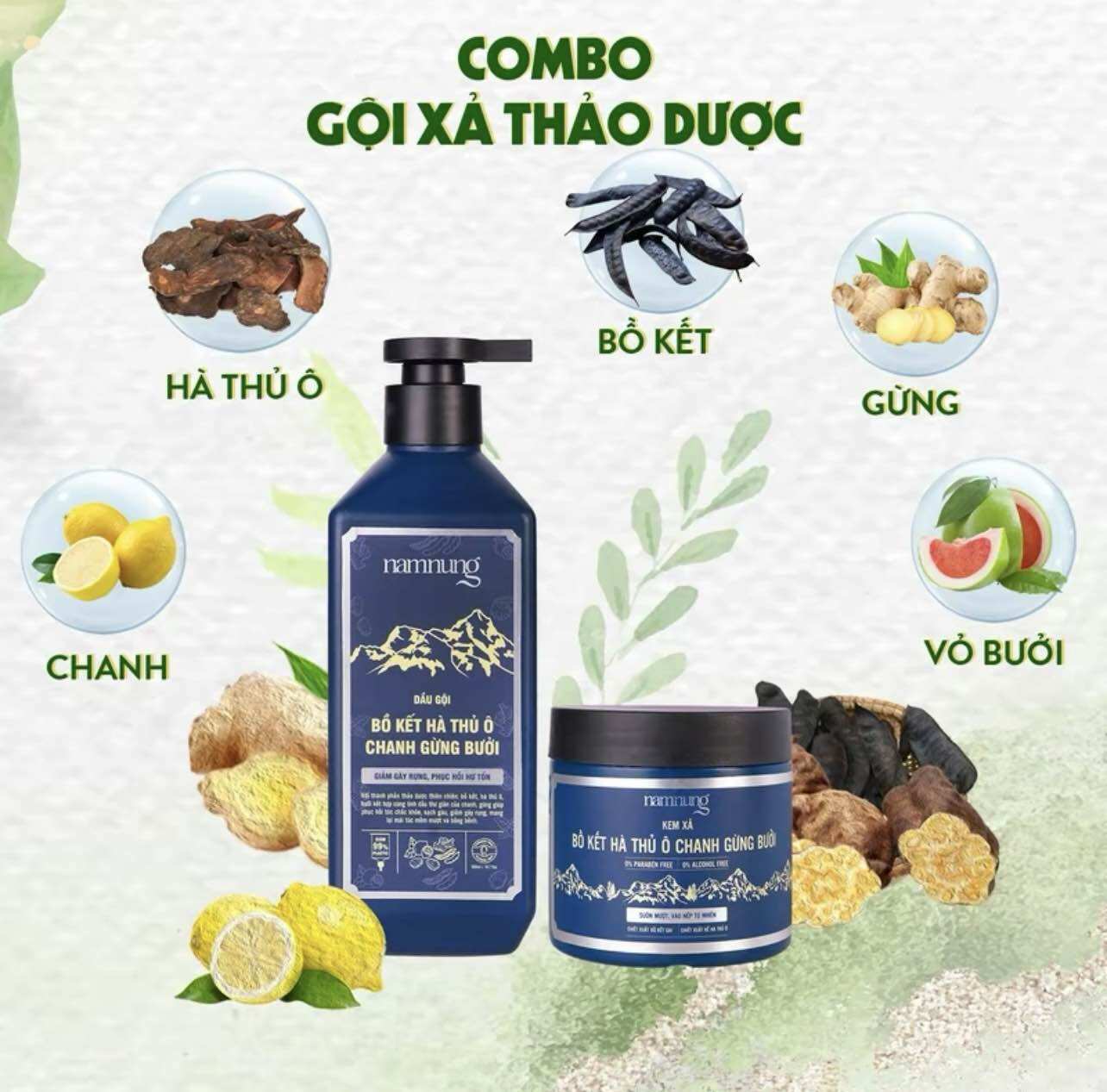 Combo gội xã thảo dược Nam Nung