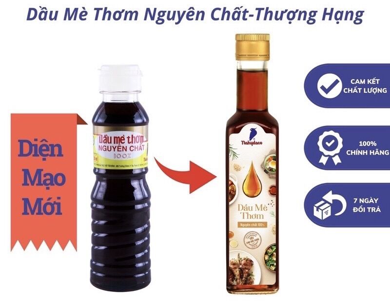 (MẪU MỚI) Dầu mè Nakydaco (con két) chai (250ml)