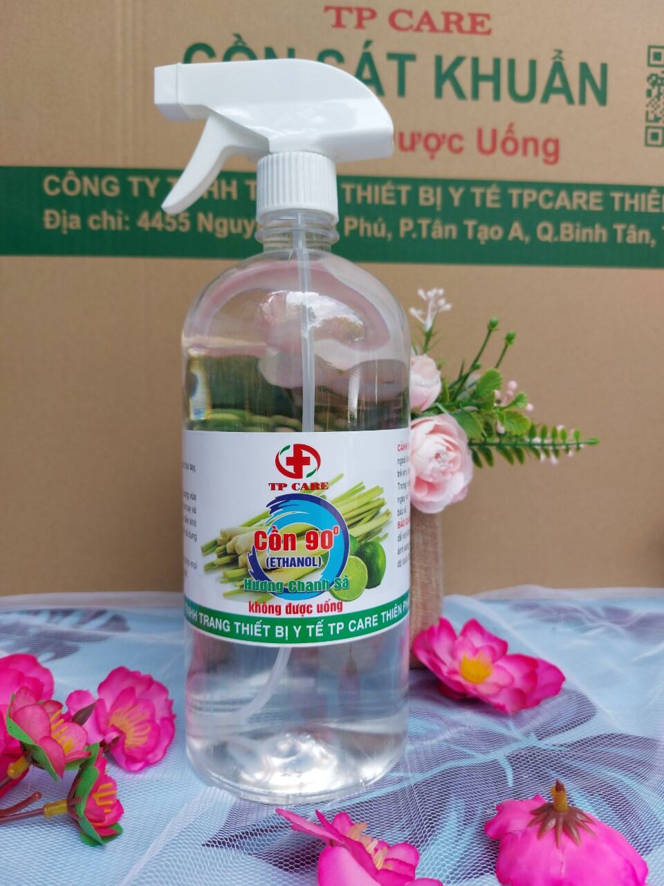 [23_1Lit90] Nước sát khuẩn nhanh còn 90 độ, chai xịt 1 Lít không hương &  hương chanh sả, giao ngẫu nhiên