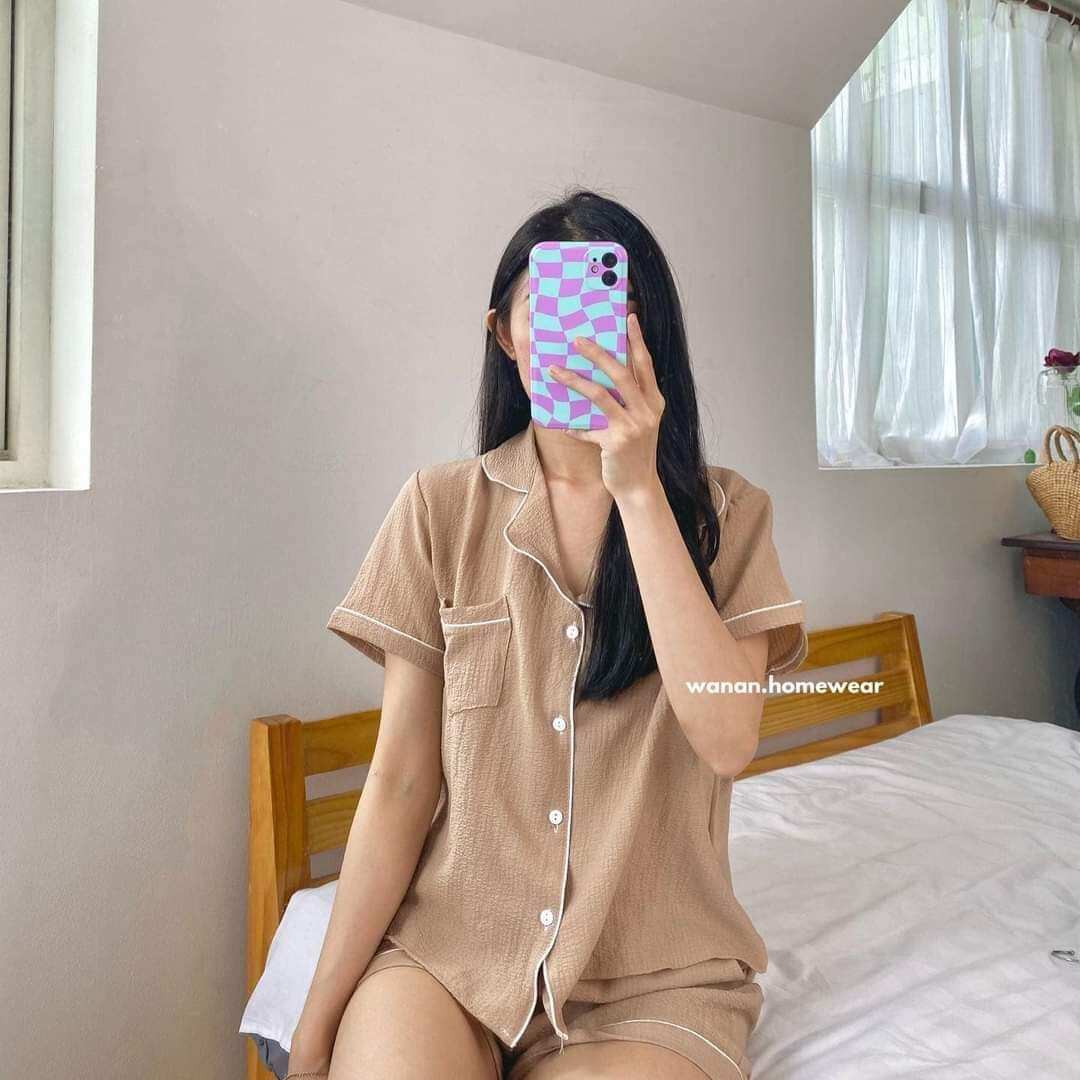 Bộ Pyjama Xốp Tay Cộc Quần Cộc.