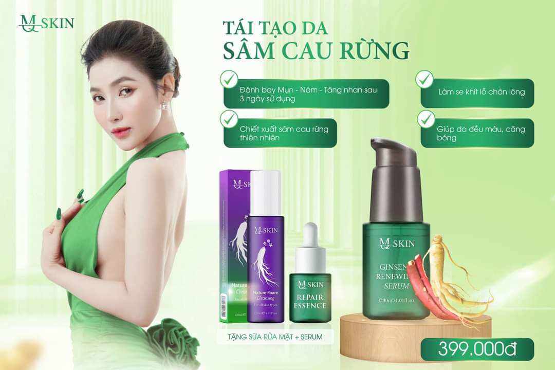 Serum Tái Tạo Da Sâm Cau Rừng MQ SKIN ( mua 1 được 4)