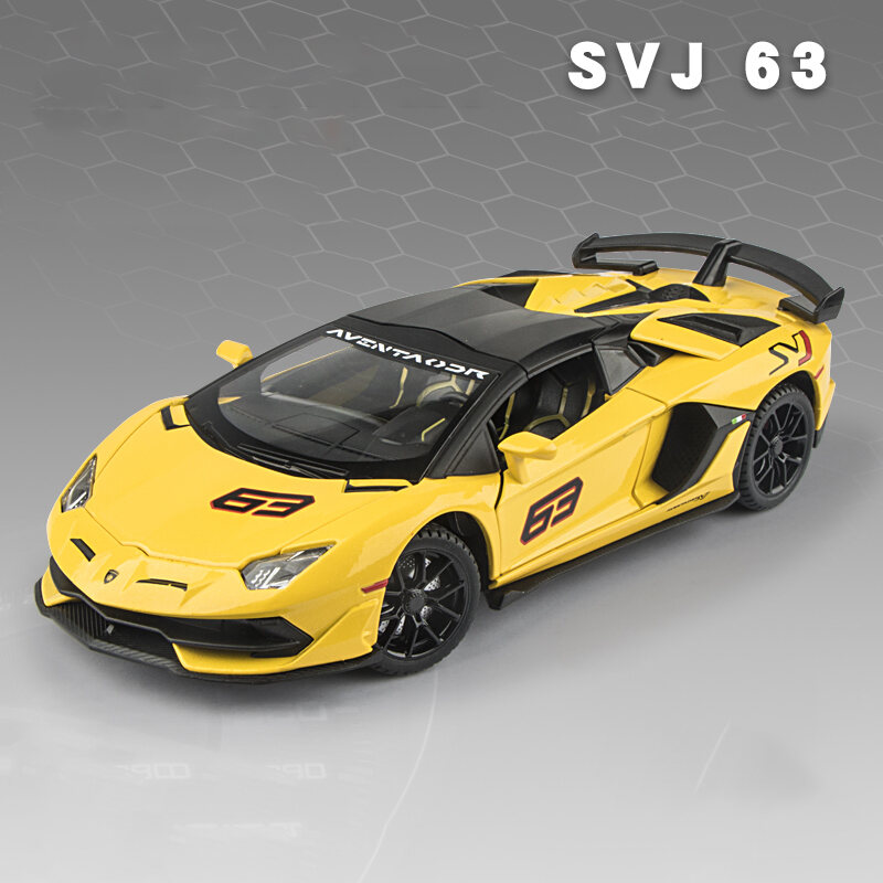 Lamborghini Aventador SVJ63 Tỉ Lệ 1/24 Diecast Đồ Chơi Mô Hình Xe Ô Tô Có Âm Thanh & Ánh Sáng Chức N