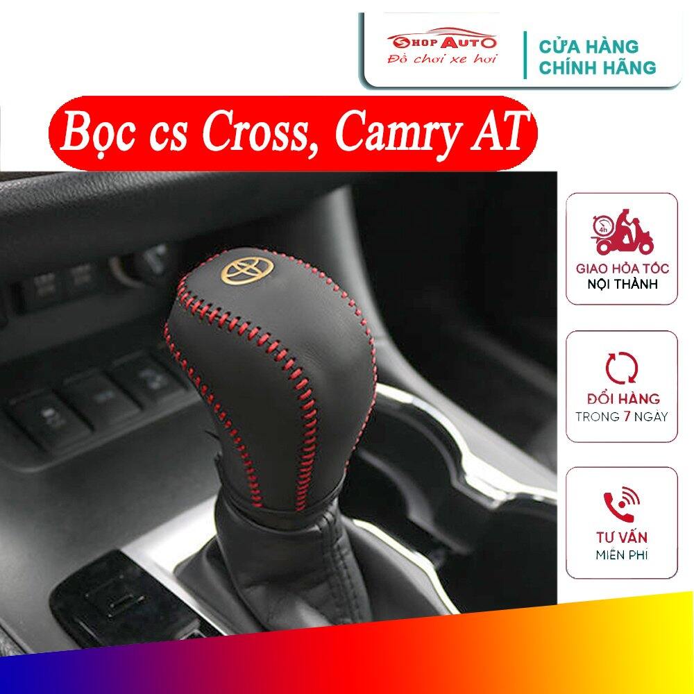 Bọc cần số xe Toyota Cross, bọc cần số xe ô tô Toyota Camry 2019-2021 da bò loại tốt giá xưởng