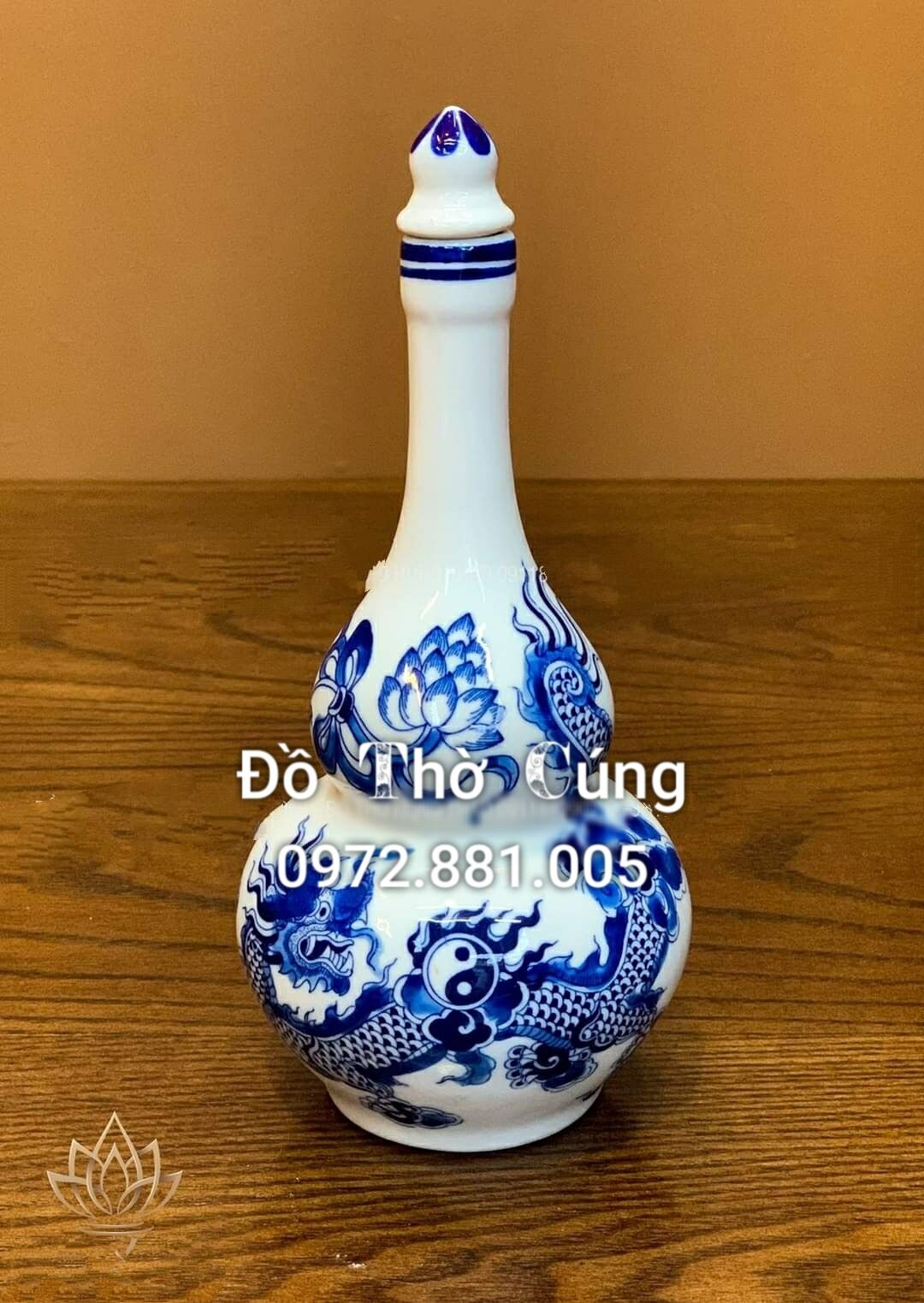 Nậm thờ , nậm đựng ru ou men lam