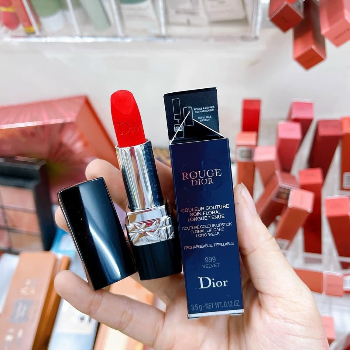 Son Dior Rouge Forever Transfer Proof Lipstick 999 Forever Dior New  Màu  Đỏ Tươi  Vilip Shop  Mỹ phẩm chính hãng