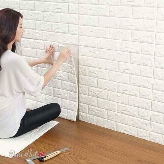 Miếng xốp dán tường giả gạch 3d kích thước 70x77cm