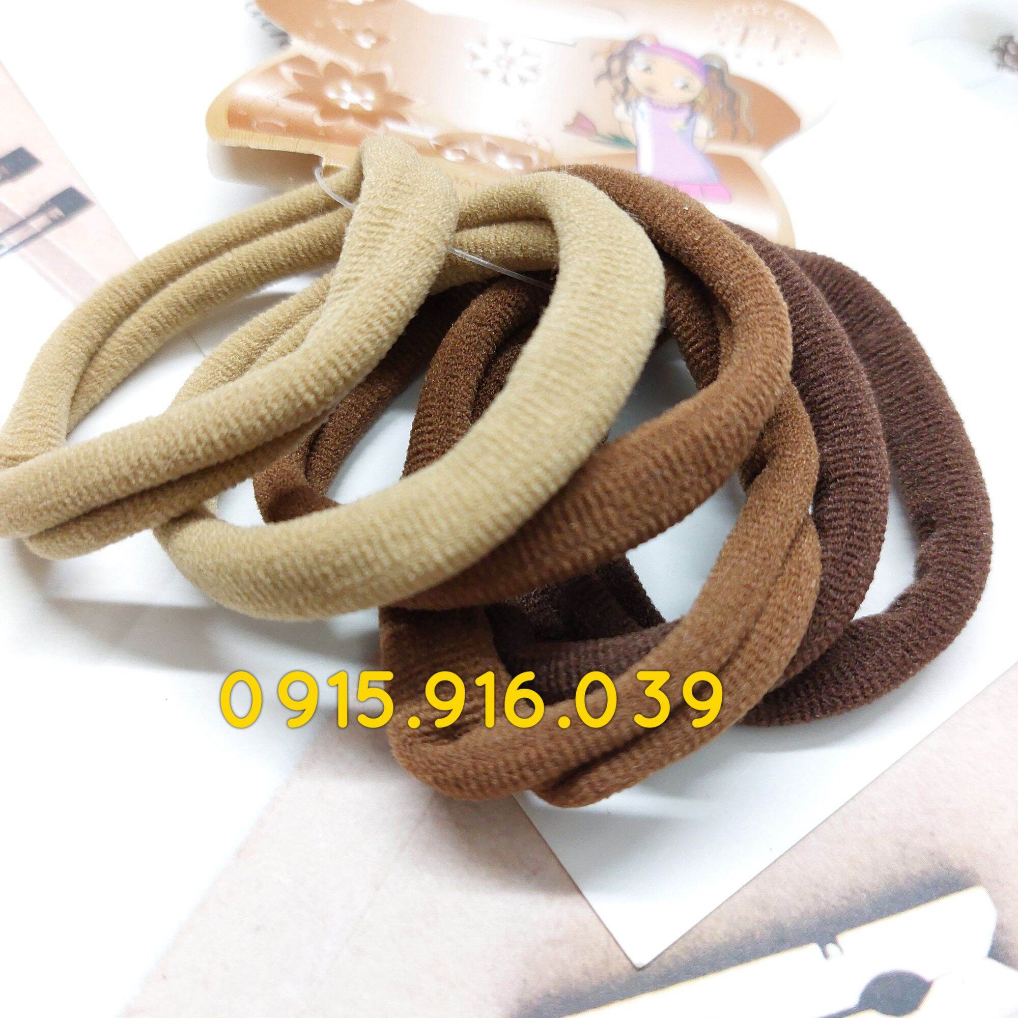 Set 6 Buộc tóc thun nhiều màu, cột tóc nữ surishops