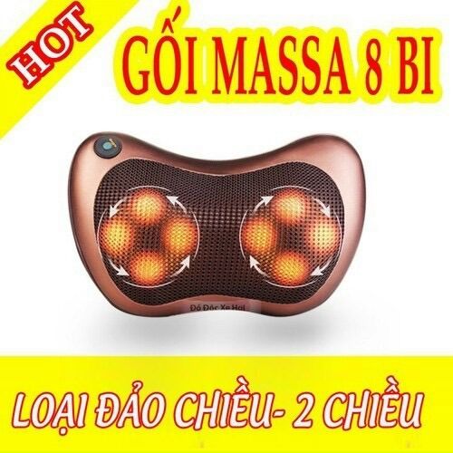Gối massage hồng ngoại 8 bi Massage