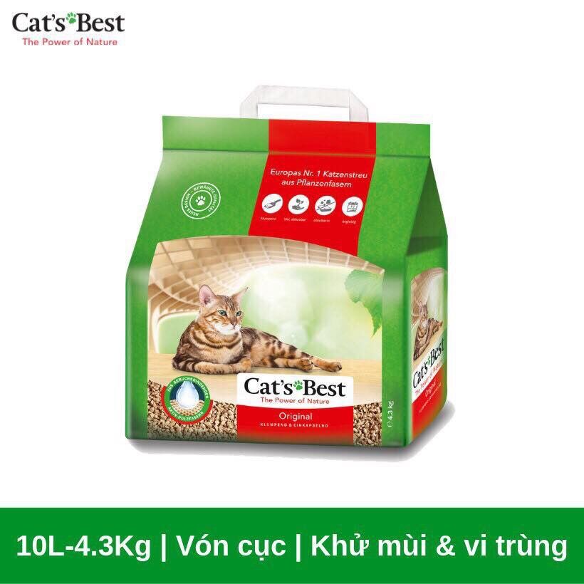 Cát vệ sinh hữu cơ cho mèo Cat’s Best Original bịch 10L