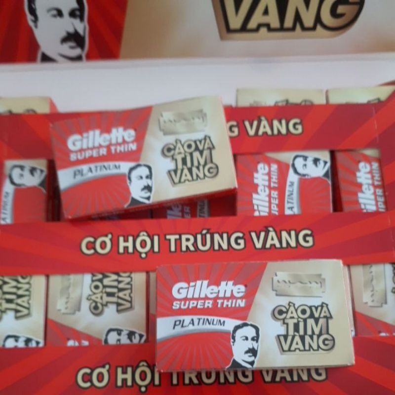 Lưỡi lam gillette super thin siêu bén,hộp 5 cái