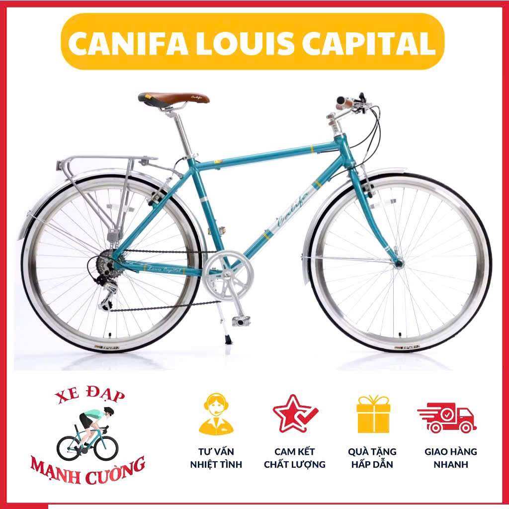 XE ĐẠP CANIFA LOUIS CAPITAL KHUNG NHÔM TẶNG KÈM 5 MÓN CHẮN BÙN, DẦU XÍCH, CHUÔNG, BÌNH NƯỚC, GIÁ ĐỠ, BỘ LỤC GIÁC.