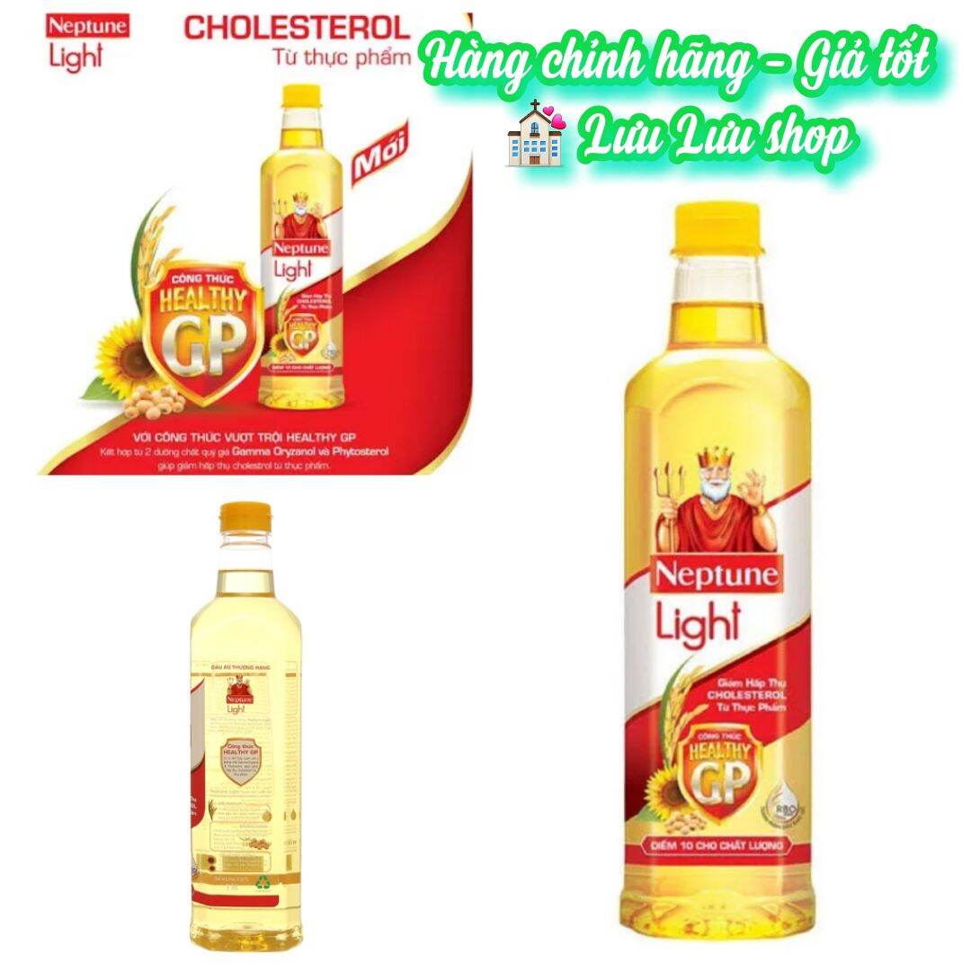Dầu ăn ông Vua Neptune Light chai 1 lít