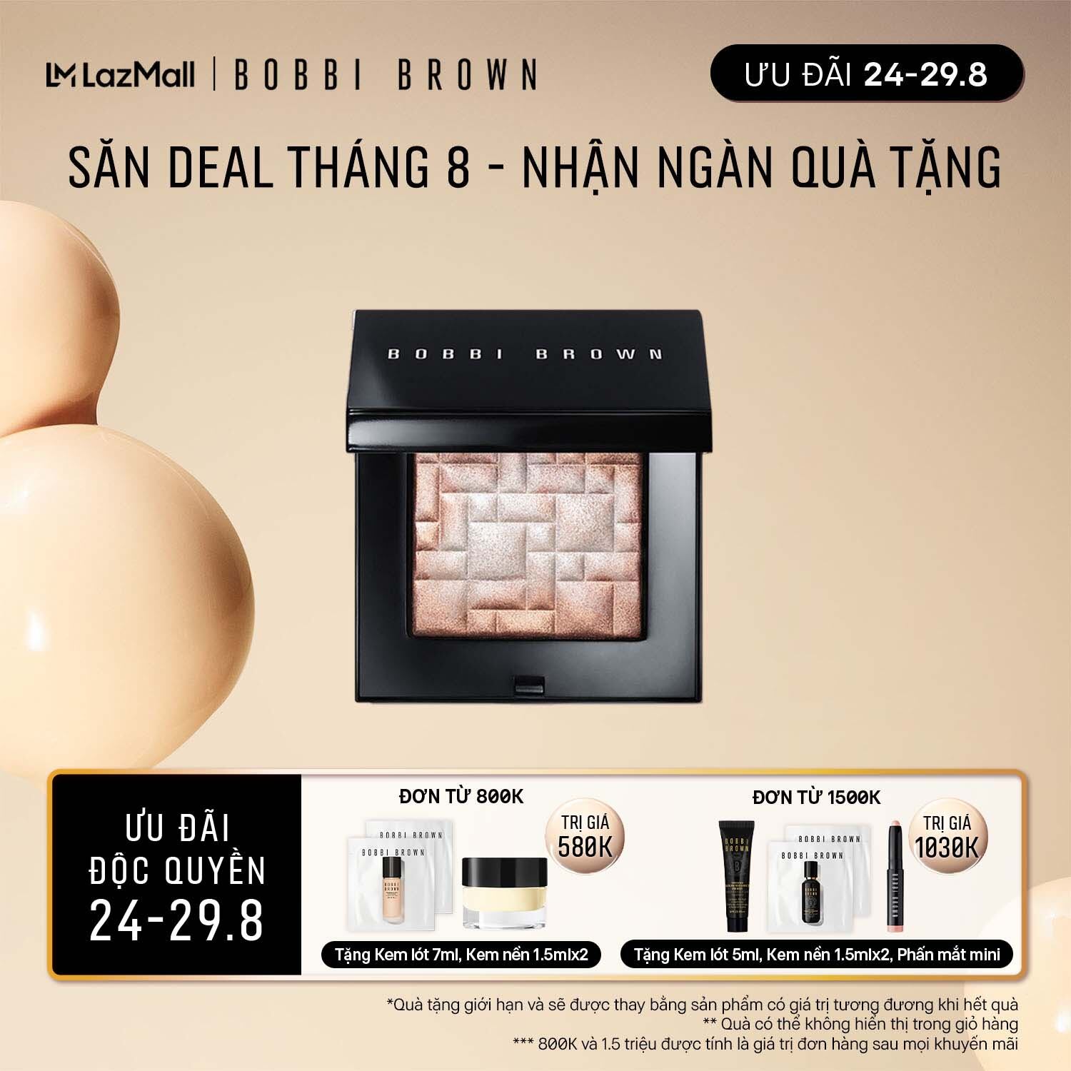 [ƯU ĐÃI 24-29.8] Phấn bắt sáng Bobbi Brown Highlighting Powder 8g