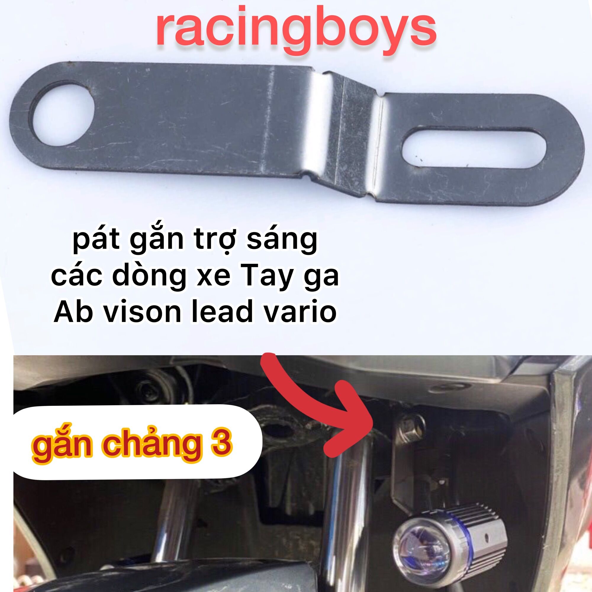 Bát gắn trợ sáng chảng ba cho AB Vison lead các dòng tay ga