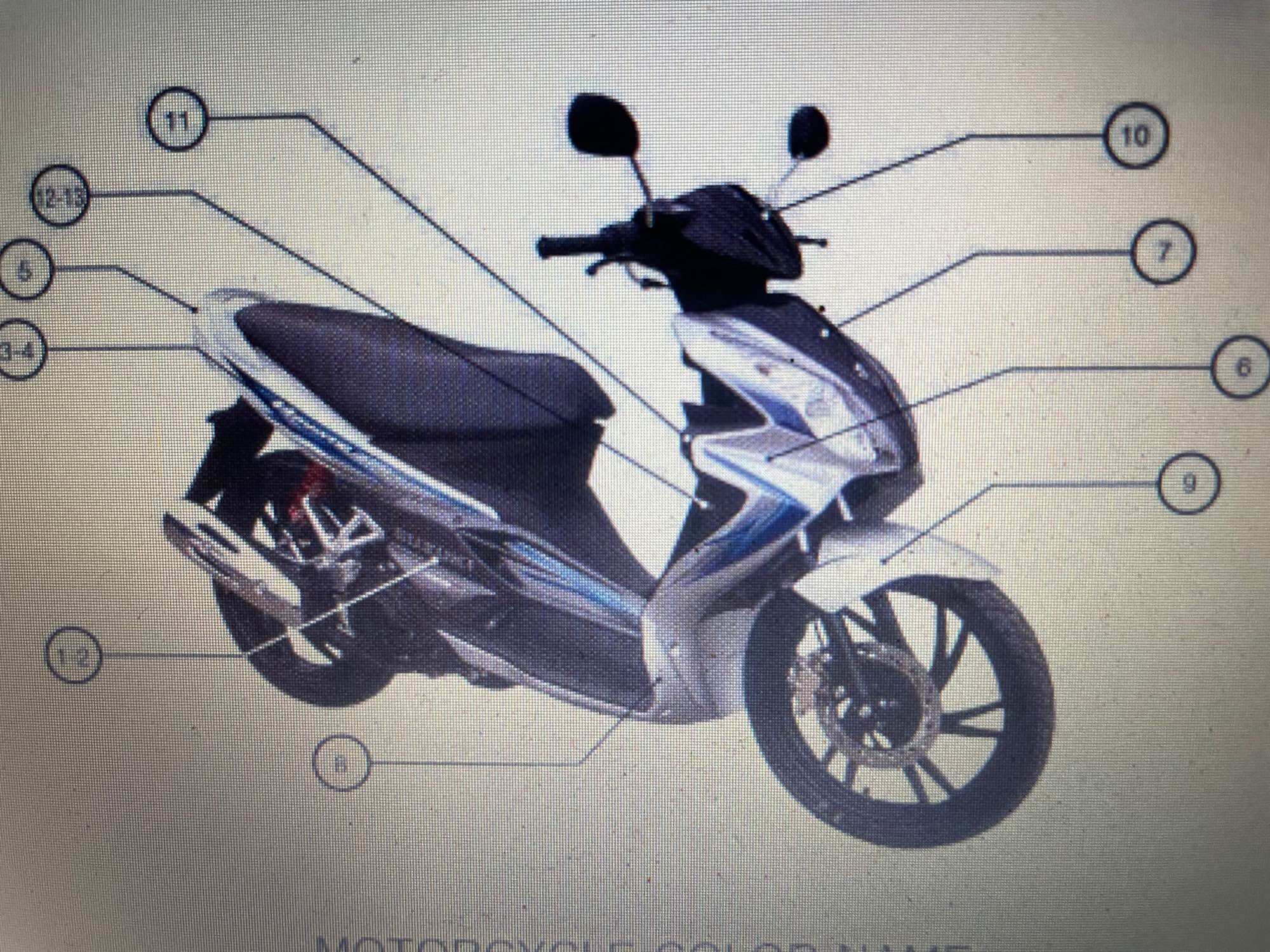 Ron mâm lửa hayate 125, impluse 125, skyrive 125