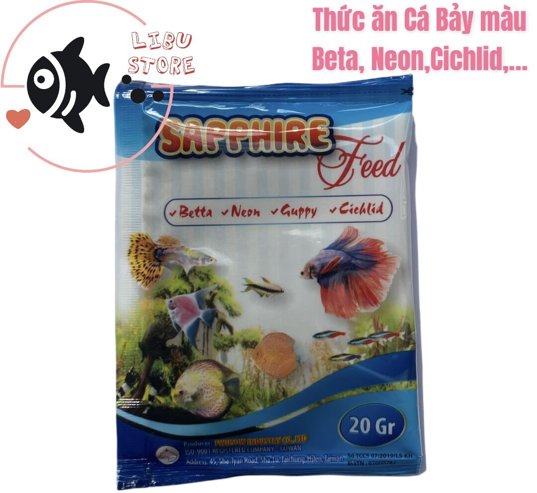 Sapphire feed - thức ăn cho cá betta, guppy, neon, huyết anh đào