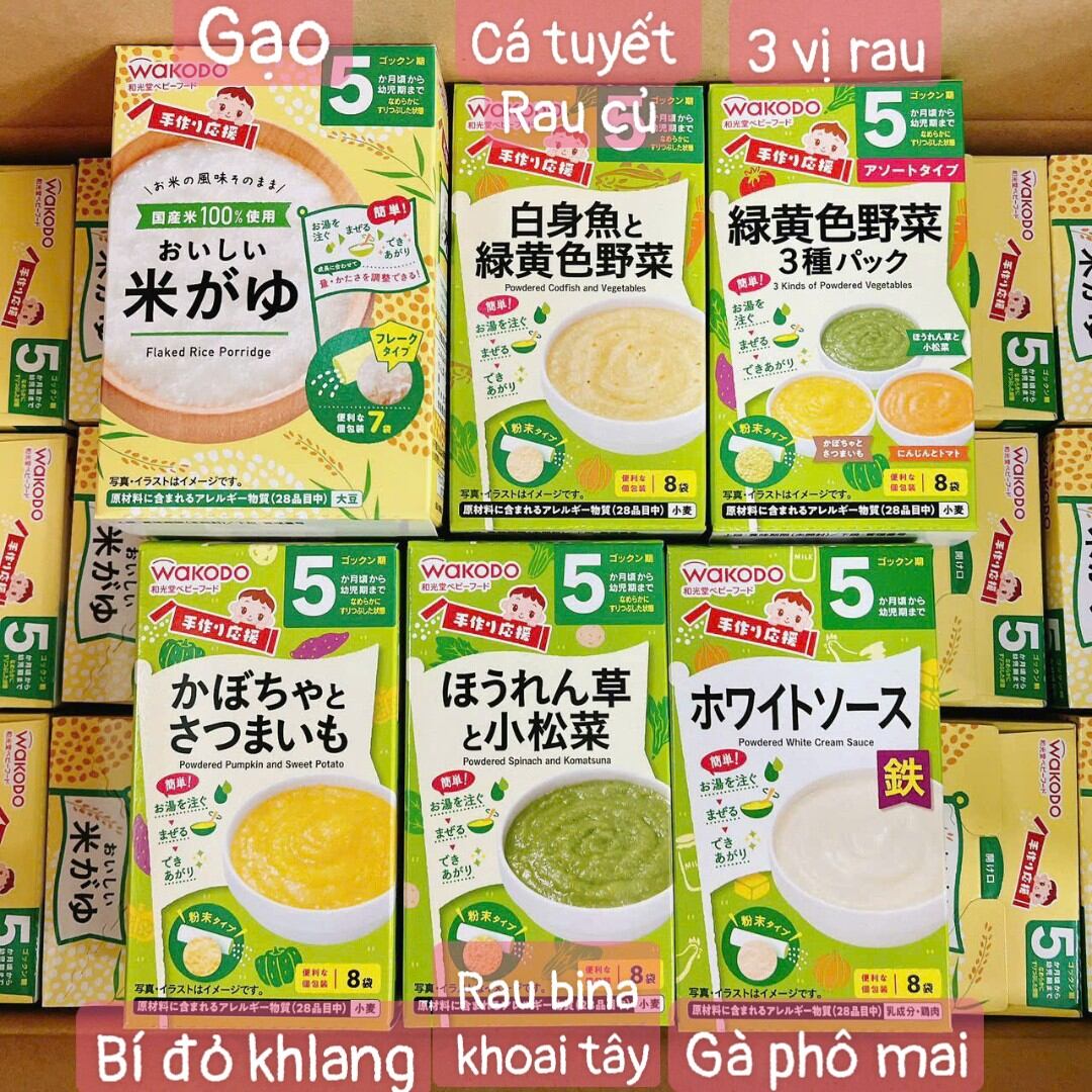 Bột ăn dặm Wakodo cho bé từ 5 tháng date mới