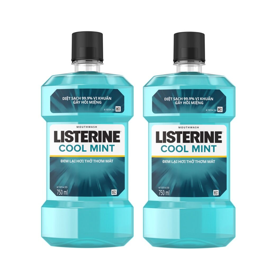 (HÀNG CÔNG TY) Nước súc miệng Listerine Cool mint 750ml - mang lại hơi thở thơm mát